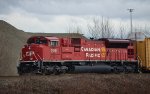 Trailing DPU, CP 7040 E/B approaching Kennedy Road crossing, to the west of the PoCo Intermodal Yard